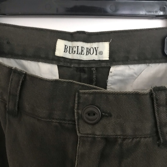 Wide Leg Moss Green Jeans - Picture 3 of 3